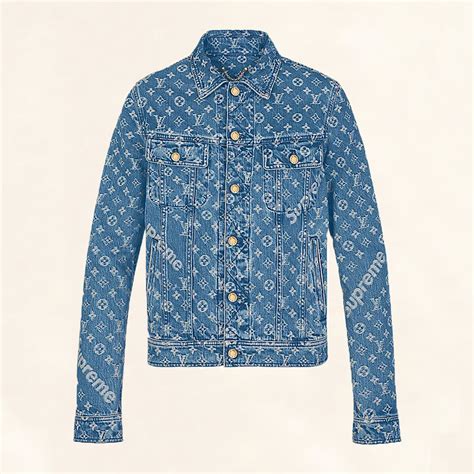 supreme louis vuitton denim jacket ebay|Louis Vuitton supreme monogram.